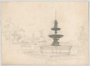 Bauernfeind, Gustav; Italien; Österreich; Schweiz; Studien- und Reiseskizzen - Brunnen (Perspektive)