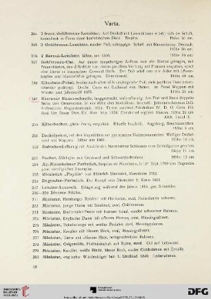 Varia (Nr. 244-280)