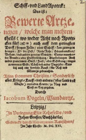 Schiff- und LandApoteck
