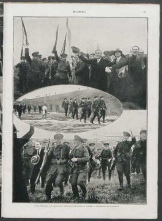 Conscriptos del 1º de Infantería, destacando en Palermo, al plegarse al movimiento revolucionario.
