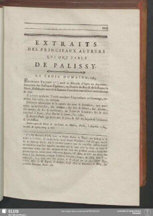 Extraits Des Principaux Auteurs Qui Ont Parlé De Palissy