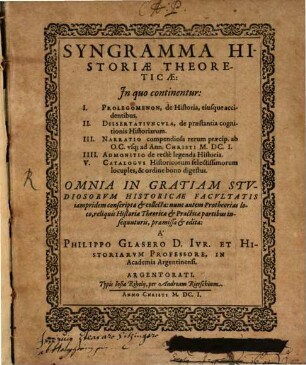 Syngramma Historiae Theoreticae