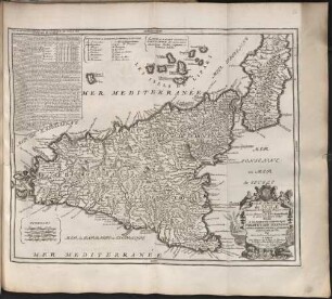 L' Isle et Royaume de Sicile : faisant partie de la Monarchie d'Espagne en Italie ; Dedié A Sa Majesté Catholique Philippe V. Roy D'Espagne des Indes, de Naples, de Sicile, de Sardaigne et Duc de Milan &c. ; Avec Privilege du Roy