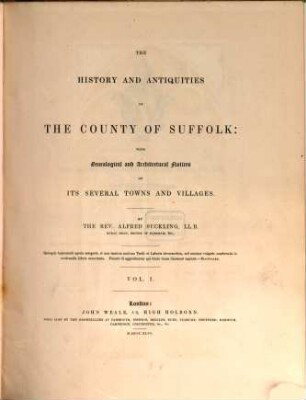 The history and antiquities of the County of Suffolk, 1