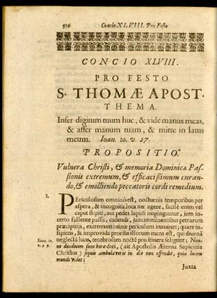 Concio XLVIII. Pro Festo S. Thomae Apost.