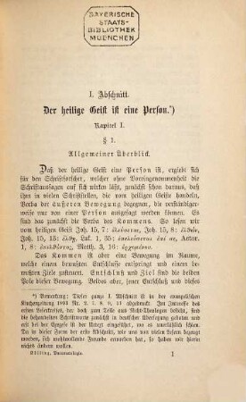 Pneumatologie oder Die Lehre von der Person des heiligen Geistes