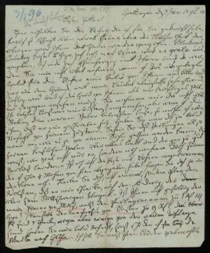 Brief von Johann Heinrich Christian Bang an Friedrich Creuzer