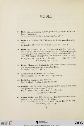 Möbel (Nr.104-119)
