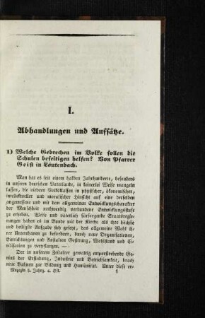 Welche Gebrechen im Volke sollen die Schulen beseitigen helfen?