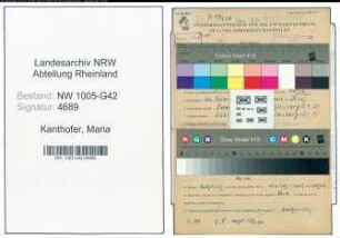 Entnazifizierung Maria Kanthofer , geb. 26.11.1900 ()