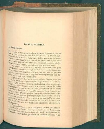 La vida artística