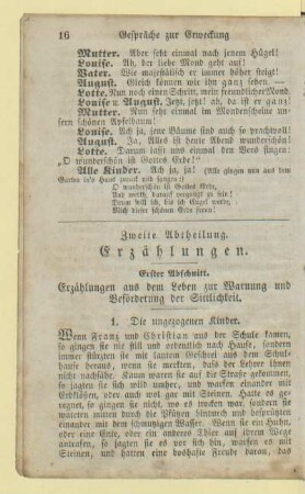 Zweite Abtheilung. Erzählungen