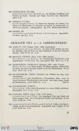 Gemälde des 16. -18. Jahrhunderts (Nr. 289-301)
