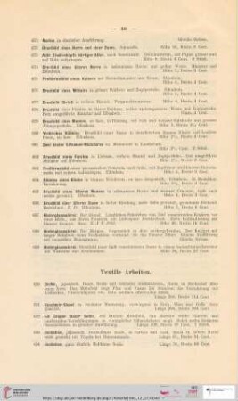 Textile Arbeiten (Nr. 690 - 702)