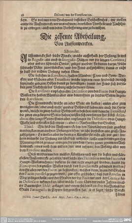 Die zehente Abtheilung. Von Auffenwercken. Silvander.