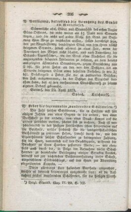 8) Ueber die sogenannten wandernden Schäfereien.