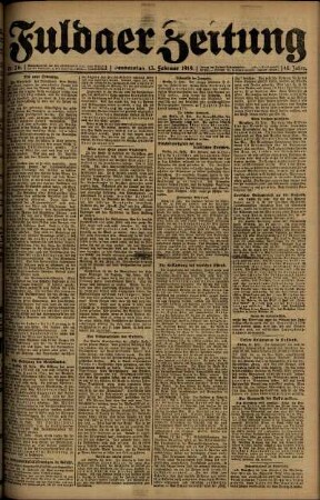 Ausgabe vom Donnerstag, den 13. Februar 1919.