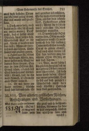 XLVIII. Von allerley geistlichen Nöthen, Anfechtungen und Versuchungen.