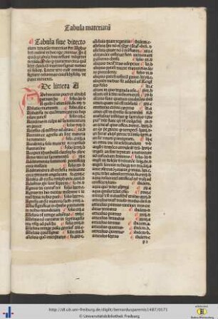 Tabula materiarum