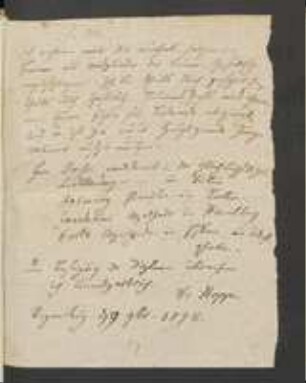 Brief von David Heinrich Hoppe an Regensburgische Botanische Gesellschaft