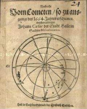 Bericht über eine Kometensichtung im Jahr 1664