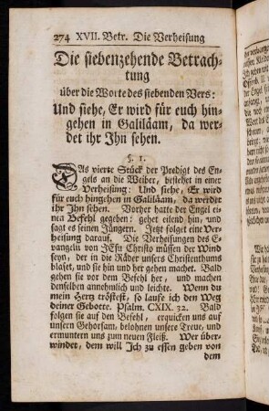 274-286, Die siebenzehende Betrachtung