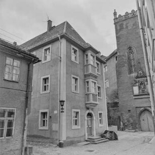 Bautzen, Altstadt : Bautzen. Schloßstraße. Blick zum Matthiasturm der Ortenburg