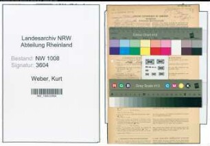 Entnazifizierung Kurt Weber , geb. 19.04.1906 (Postschaffner)