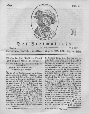 Nro. 111., Montag, den 5. Juni 1809
