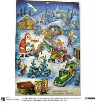 o.T. [Weihnachtsmann mit Liste] [Werbung Jacobs Kaffee]