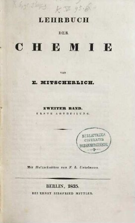 Lehrbuch der Chemie, 2,1. Bd. 2, Die Metalle ; Abth. 1
