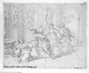 Concorso Accademico 1683, Seconda Classe: Römische Soldaten töten den schreibenden Archimedes, seconda classe