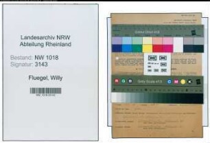 Entnazifizierung Willy Fluegel , geb. 09.02.1909 (Dolmetscher)