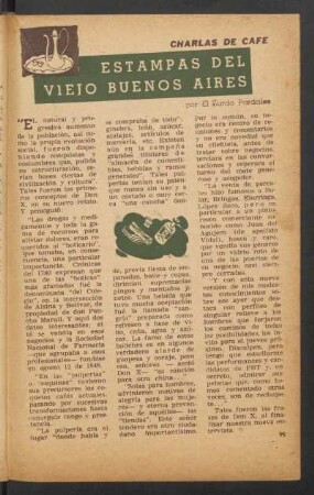 Estampas del viejo Buenos Aires : Charlas de café