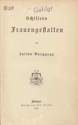 Schillers Frauengestalten