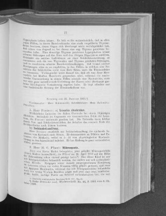 Sitzung am 31. Januar 1911.