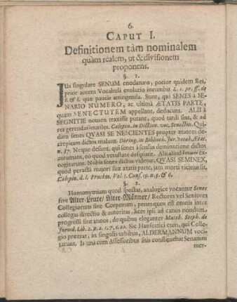 Caput I. Definitionem tàm nominalem quàm realem, ut & divisionem proponens.