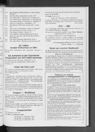 Neues aus unserem Bezirksamt