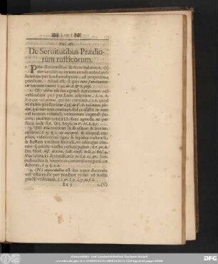 Tit. III. De Servitutibus Praediorum rusticorum.