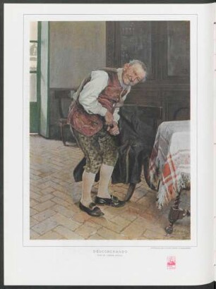 Descorchando : Óleo de Jiménez Aranda, propiedad del doctor Pedro N. Eliçagaray