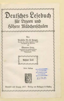 Teil 8 = Klasse 2, [Schülerband]: [Teil 8 = Klasse 2, [Schülerband]]