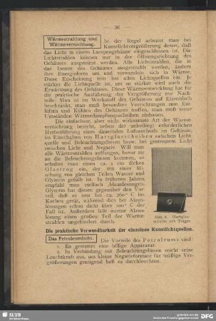 Die praktische Verwendbarkeit der einzelnen Kunstlichtquellen