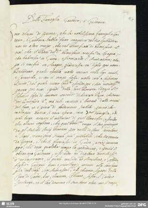 Della Famiglia Caetani.