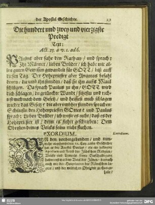 Die hundert und zwey und vierzigste Predigt