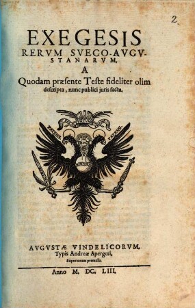 Exegesis rerum Sueco-augustanarum