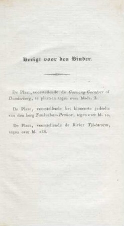 Berigt voor den Binder