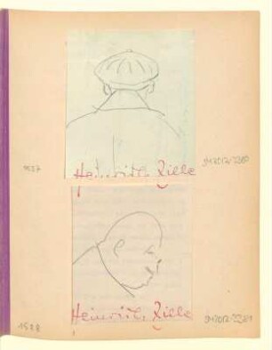 Profil eines Mannes mit Glatze