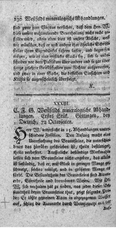 XXXIII. Mineralogische Abhandlungen. St.1.