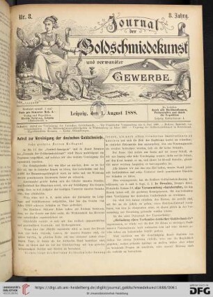 Aufruf zur Vereinigung der deutschen Goldschmiede