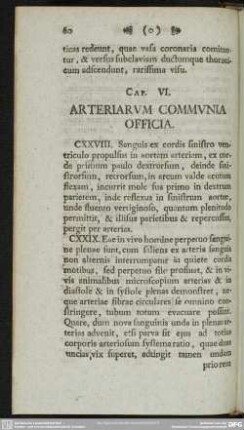 Cap. VI. Arteriarum Communia Officia